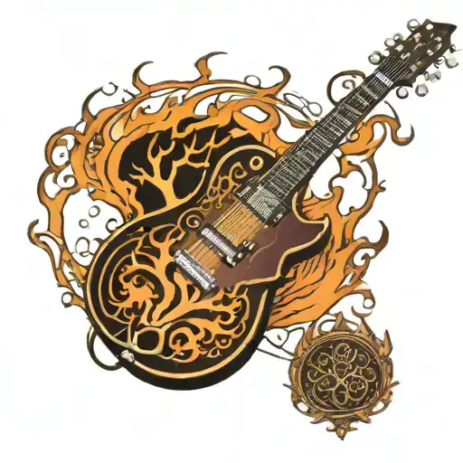 Tree Of Life With Gibson Sg In Flames