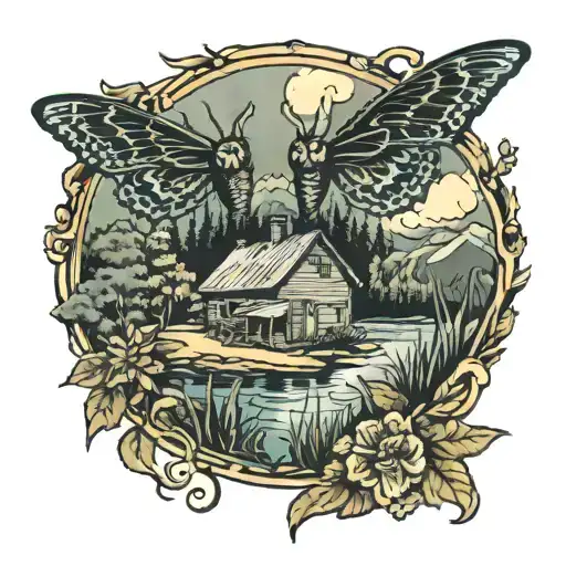 West Virginia Country Roads With Moth Man And A River