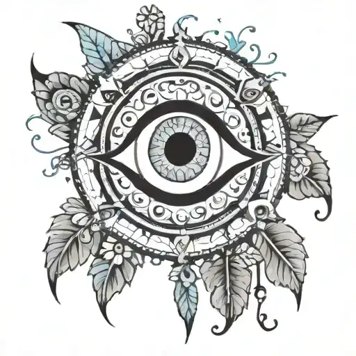 Evil Eye Surrounded With Travel Destinations Marked And Blessed Being A Child Of God