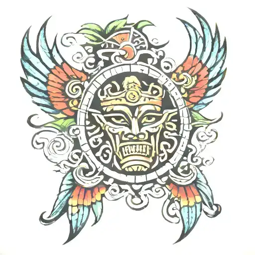 Mayan Tattoo On Chest