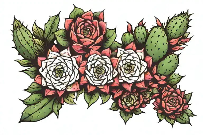 Cactus And Succulent Plants Growing