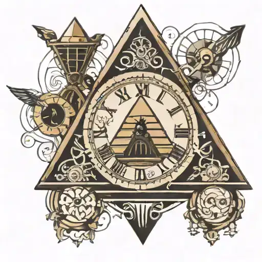 Pyramids And Clock Feet Inside The Clock