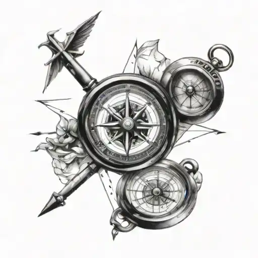 Compass With Geographic Coordinates