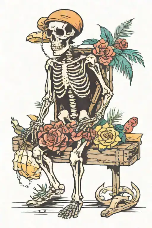 Skeleton On Vacation