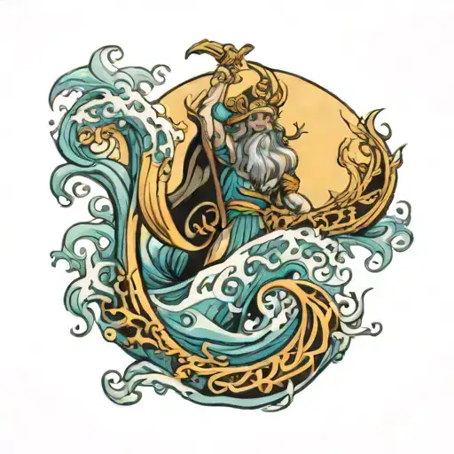 Poseidon Crescent Sea Ocean
