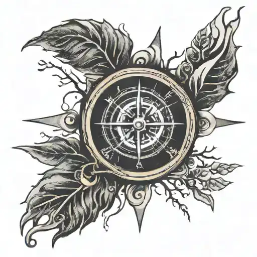 Compass With Roots Reaching Deep
