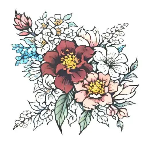 Birth Flower Bouquet