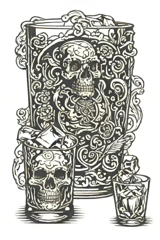 Bourbon Glass With Ice