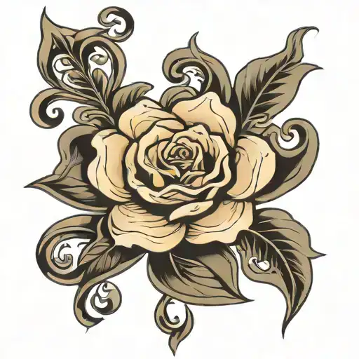 Sheet Music That Creates The Outline Of The Shape Of A Flower