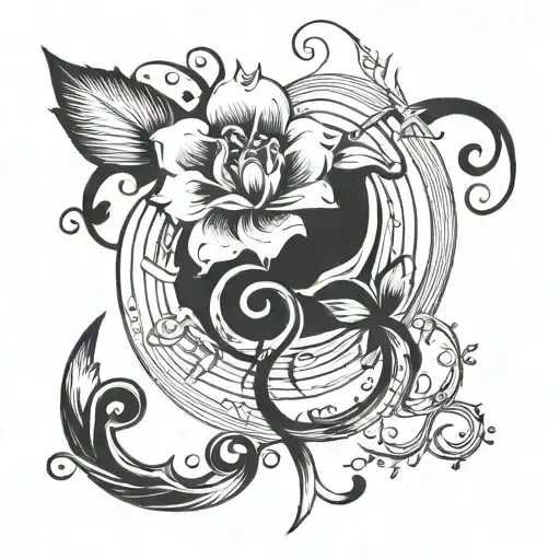 Sheet Music That Creates The Shape Of A Flower