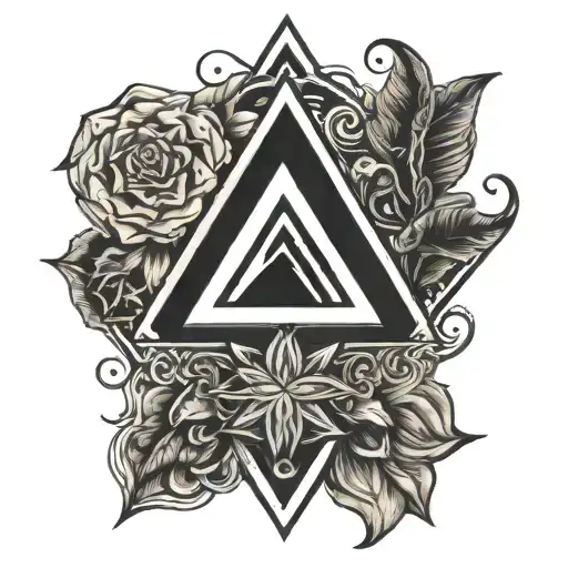 Arm Band Tattoo Using Shiva Kona Triangle Symbol And Shakti Kona Triangle Symbol