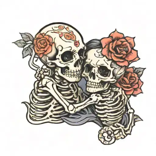 Skeleton Holding A Baby Skeleton