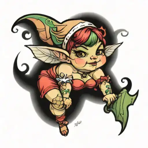 Chubby Fairy Goblin Pinup