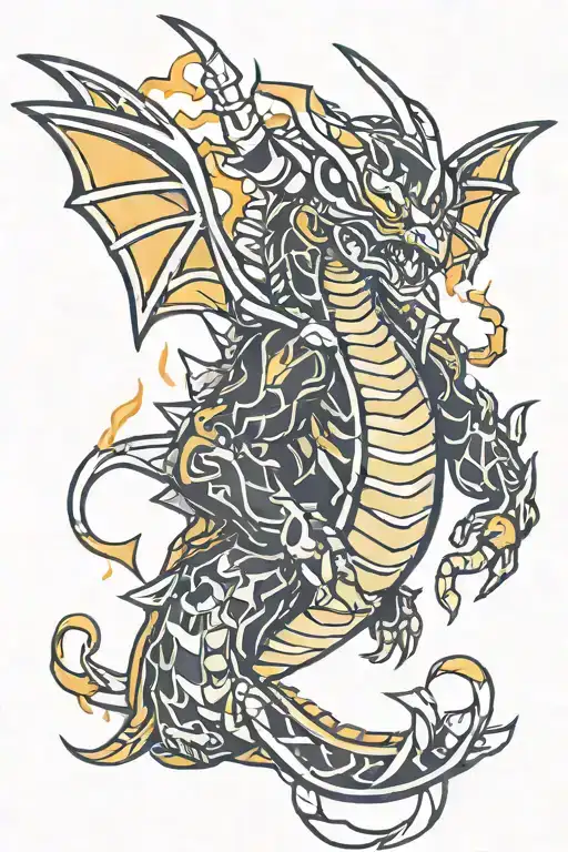 Neon Pokemon Tattoo Featuring Giratina Origin Form