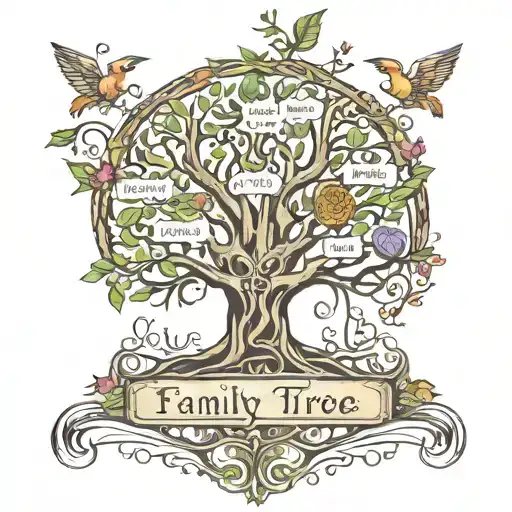 Family Tree Of Life With The Names Liv And Aziah Included