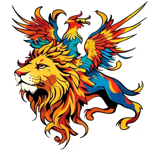Phoenix And Lion