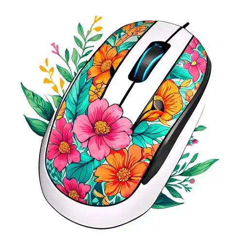 Gaming Computer Mouse Flowers