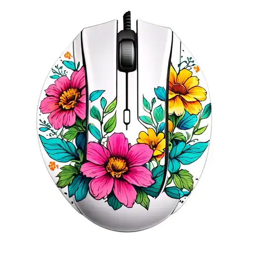 Gaming Computer Mouse Flowers Growing