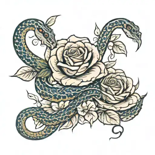 Roses And Snake