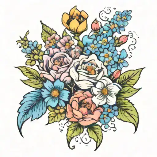 Bouquet Of Birth Flowers