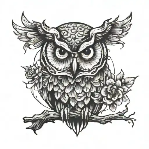 Horror Inspired Owl Realism