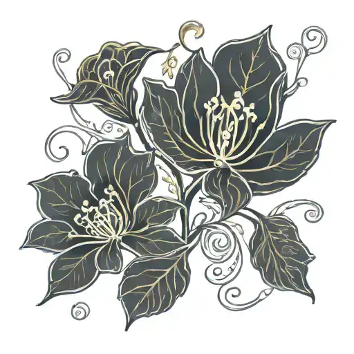 Honeysuckle And Mars Glyph Designs Integrated
