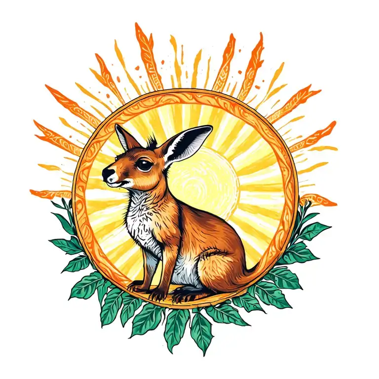 Kangaroo Sun With Eycuyptus Ring Around Ankle