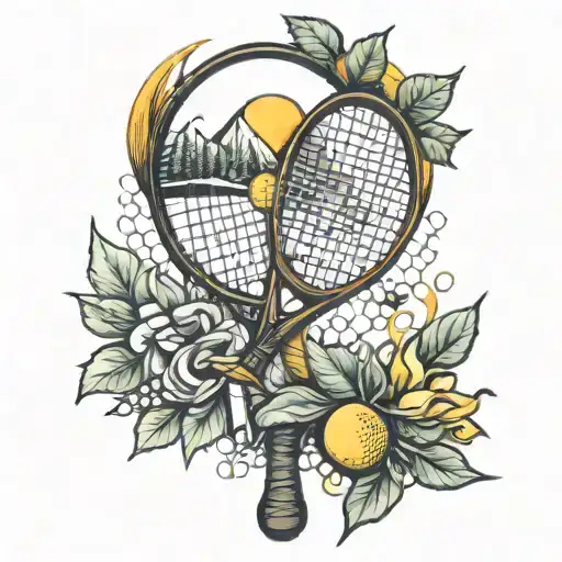 Tennis And Mountain Racket