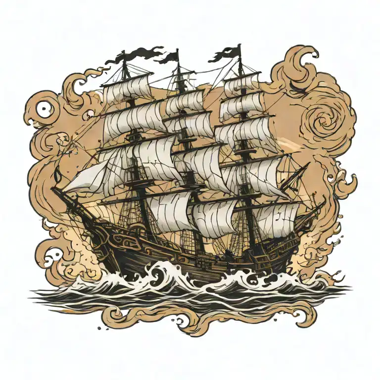 Scary Ghost Pirate Ship