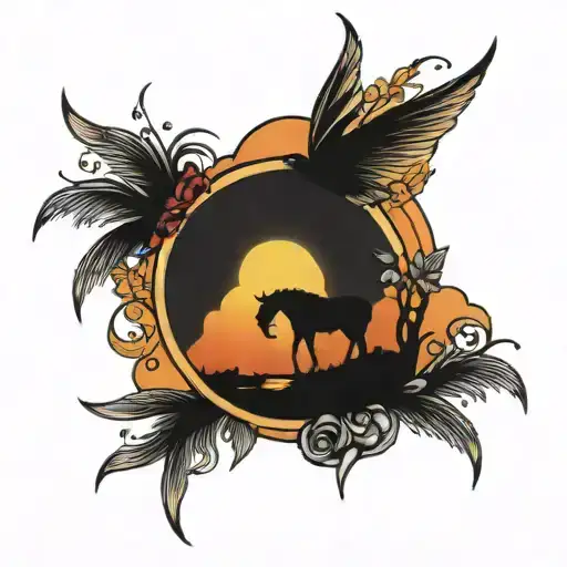 Sunset In The Background