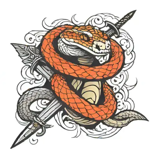 Snake With Sword
