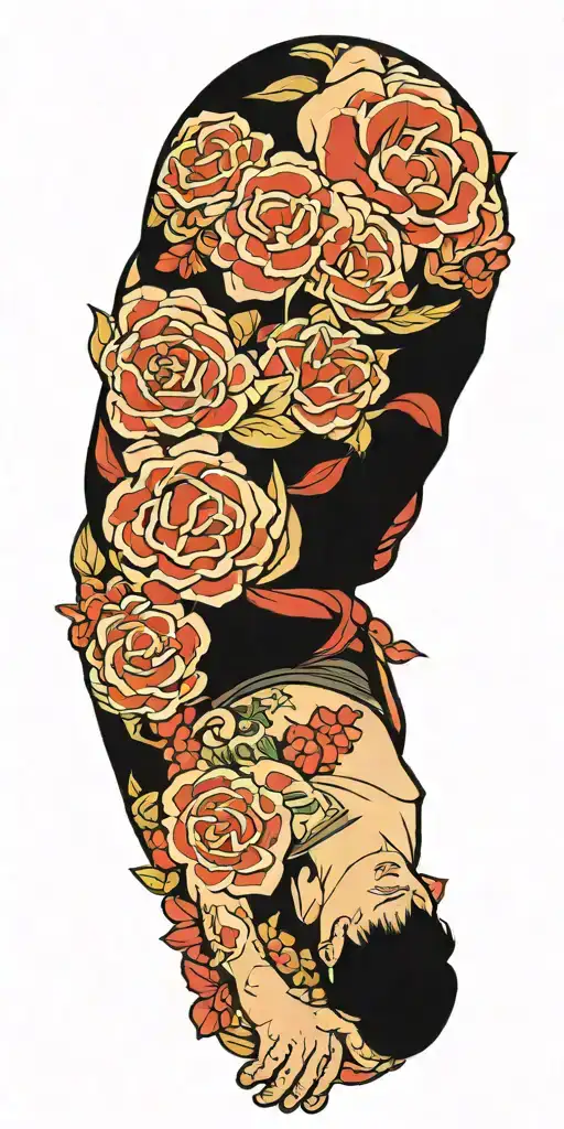 Incorporate A Silhouette Of A Jiu Jitsu Fighter Rolling