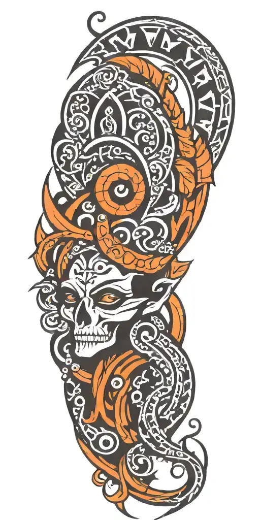 Tribal With Negative Space