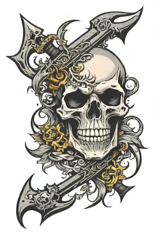 Skull And Shiv Trident