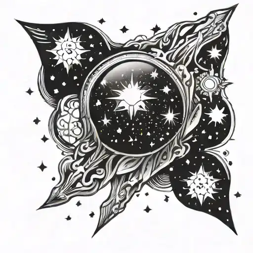 Arm Galaxy Filled With Stars