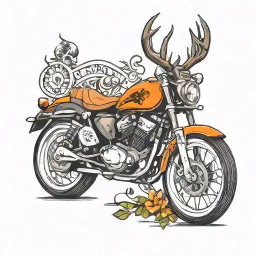 Deer Harley Davidson Motorcycle