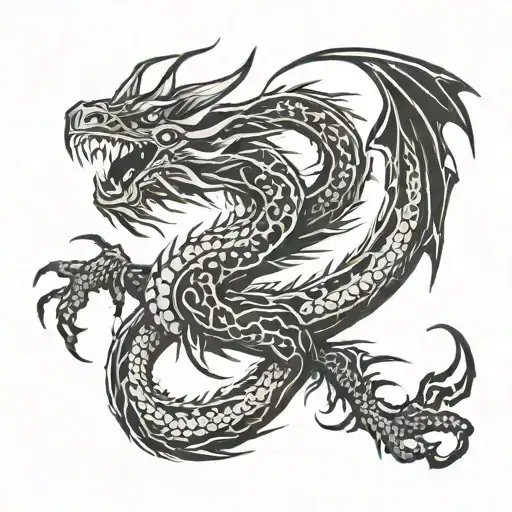 Italic Black Dragon