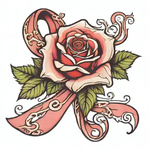 Dementia Awareness Ribbon Transforming Into Rose