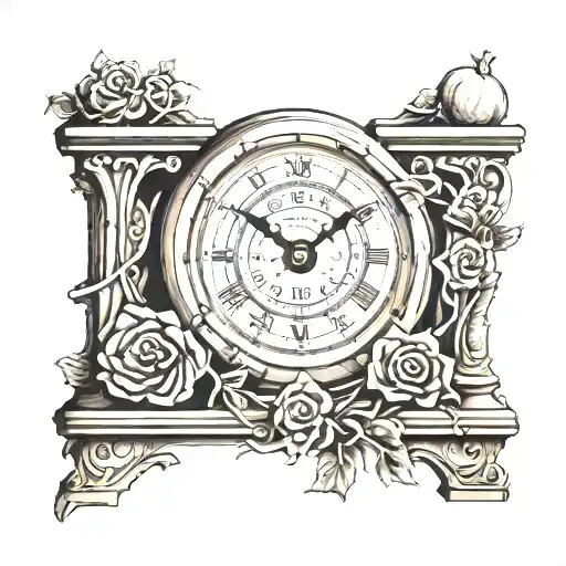 Headstone Shaped Like Clock