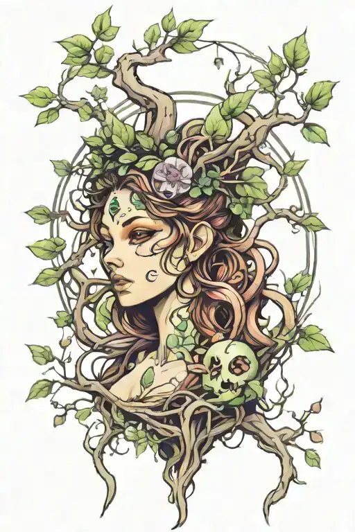 Anime Female Dryad Tree Spirit