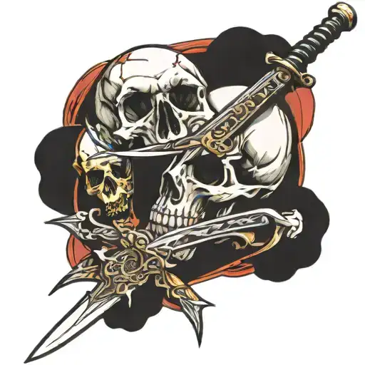 Sword Combined With Skull