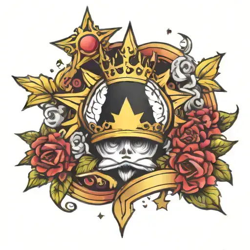 Star And Crown Surrounded