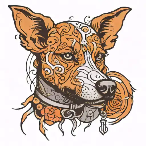 Design A Tattoo Of A Dog In A Submissive Pose With A Journalists Twist