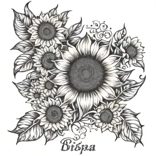 The Name Bipasha With Inspiration From Nature Lover Animal Lover And Sunflowers Theme
