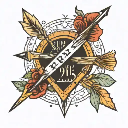 Arrow With Roman Numerals Of 1955 And 2023