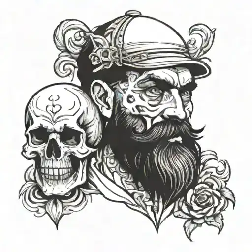 Beard And A Skull
