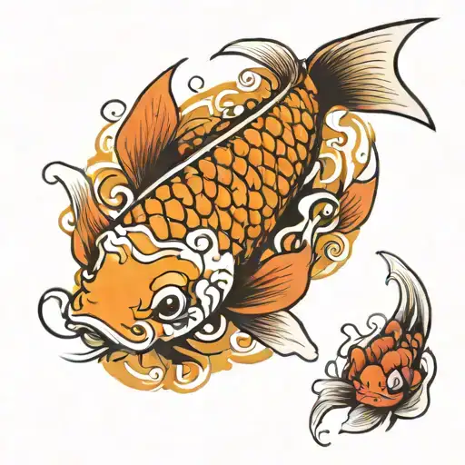 Koi Fish Swimming