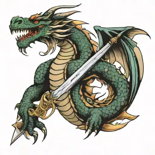 Dragon With Sword