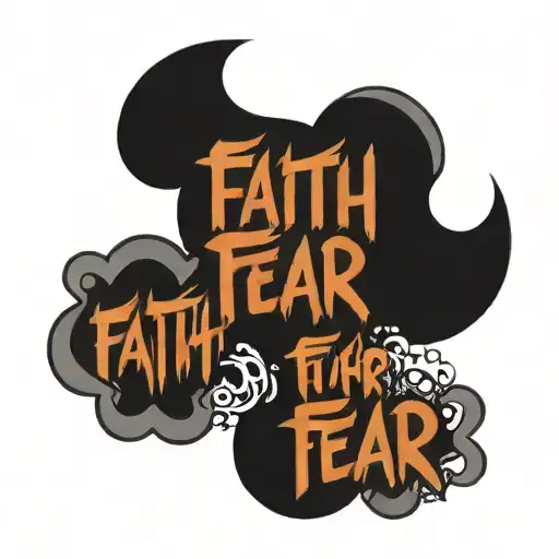 Masculine Text Saying Faith Over Fear