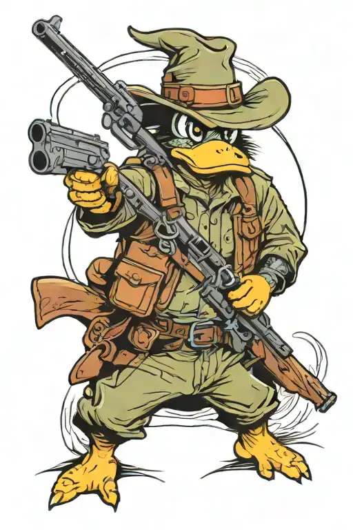 Hunter With Duck Gun